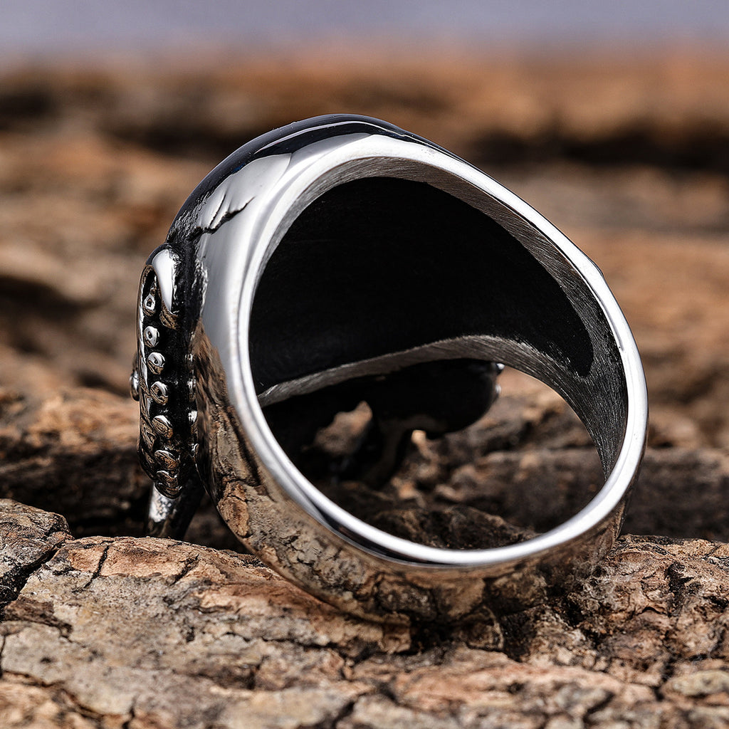 Punk Skull Titanium Steel Men's Rings - view 5