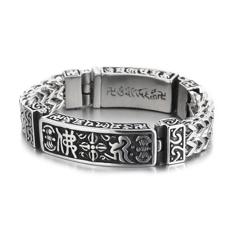 Rock Solid Color Stainless Steel Men'S Bracelets - view 5