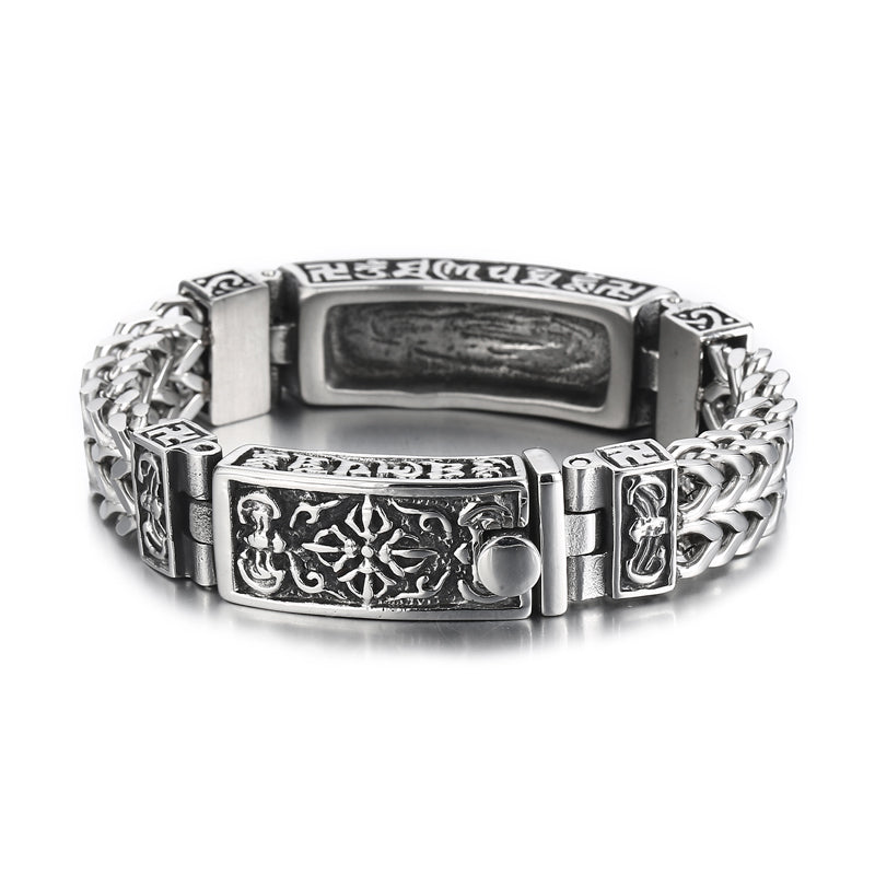 Rock Solid Color Stainless Steel Men'S Bracelets - view 4
