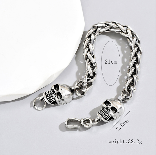 Retro Skull Alloy Men'S Bracelets - view 2