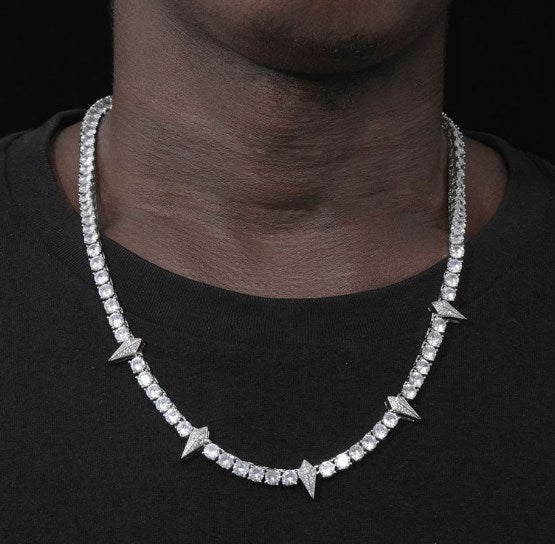 Hip-hop Geometric Copper Inlay Zircon Men's Necklace - view 5