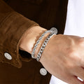 Streetwear Waves Stainless Steel Polishing Men'S Bracelets - front view