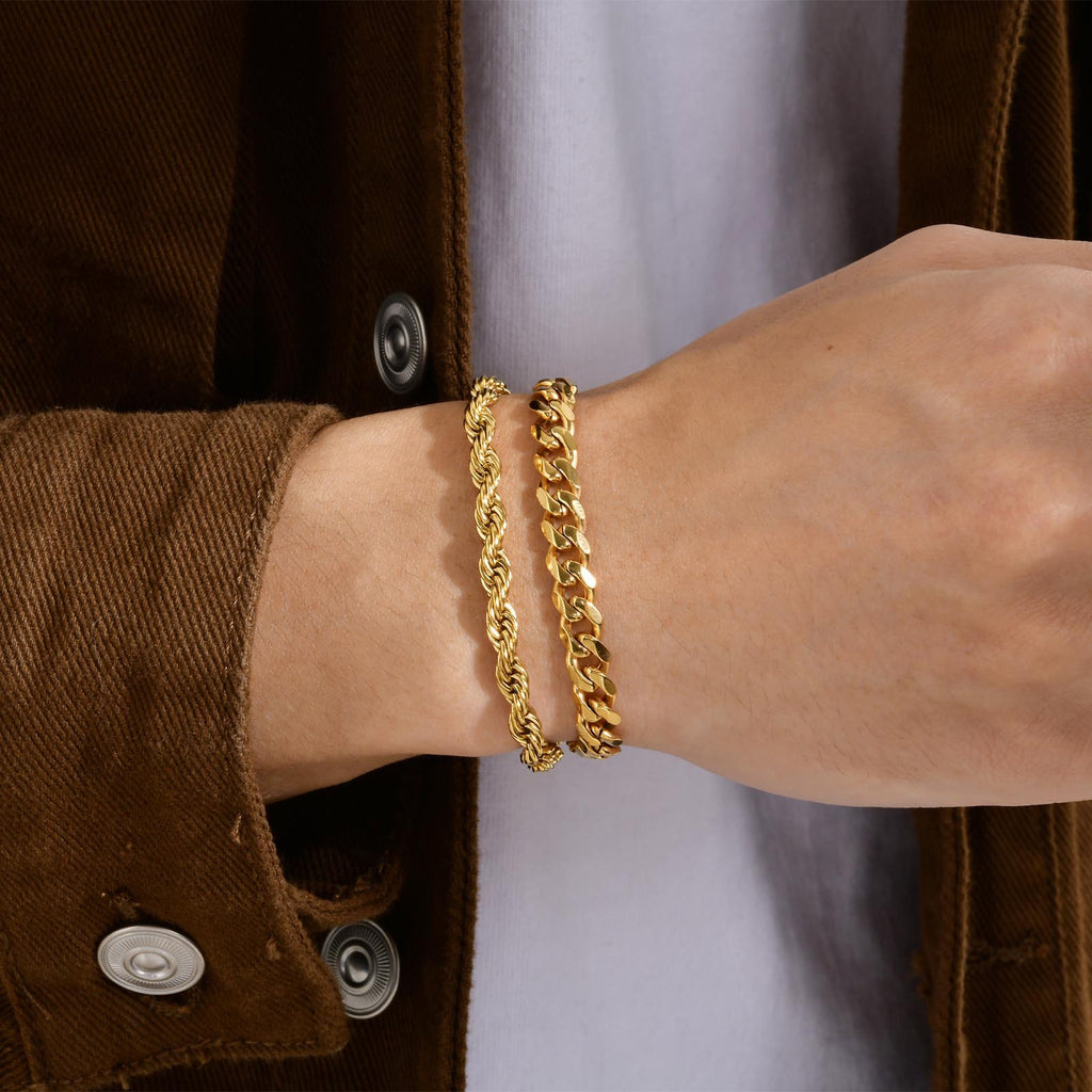 Streetwear Waves Stainless Steel Polishing Men'S Bracelets - view 4