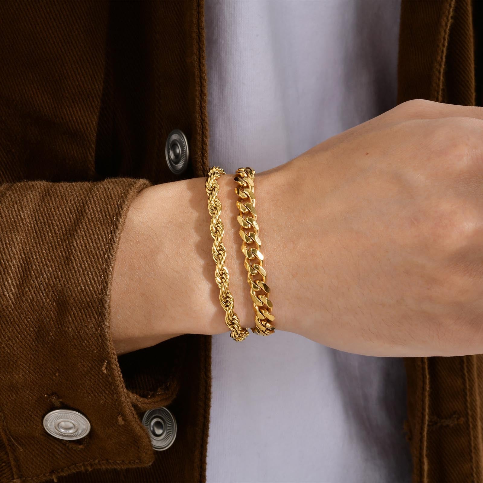Streetwear Waves Stainless Steel Polishing Men'S Bracelets - view 4
