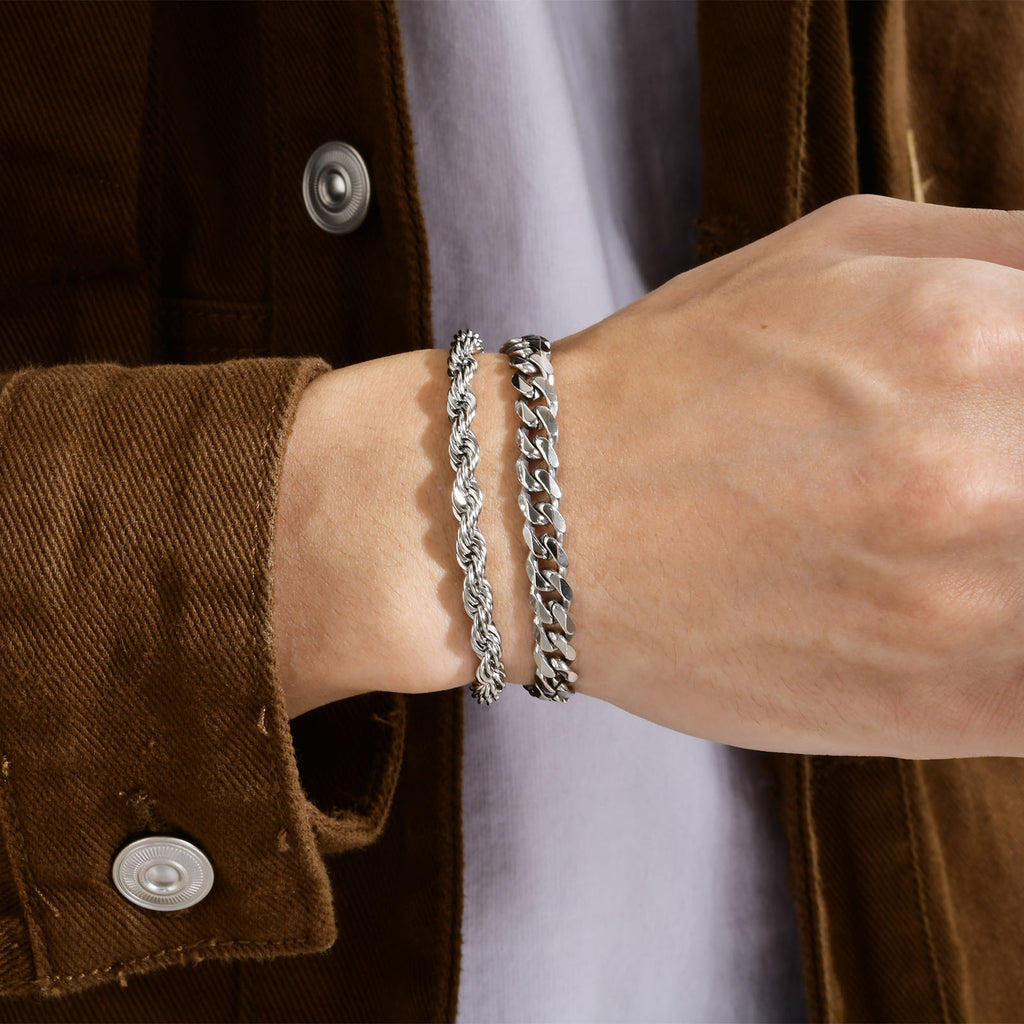 Streetwear Waves Stainless Steel Polishing Men'S Bracelets - view 5