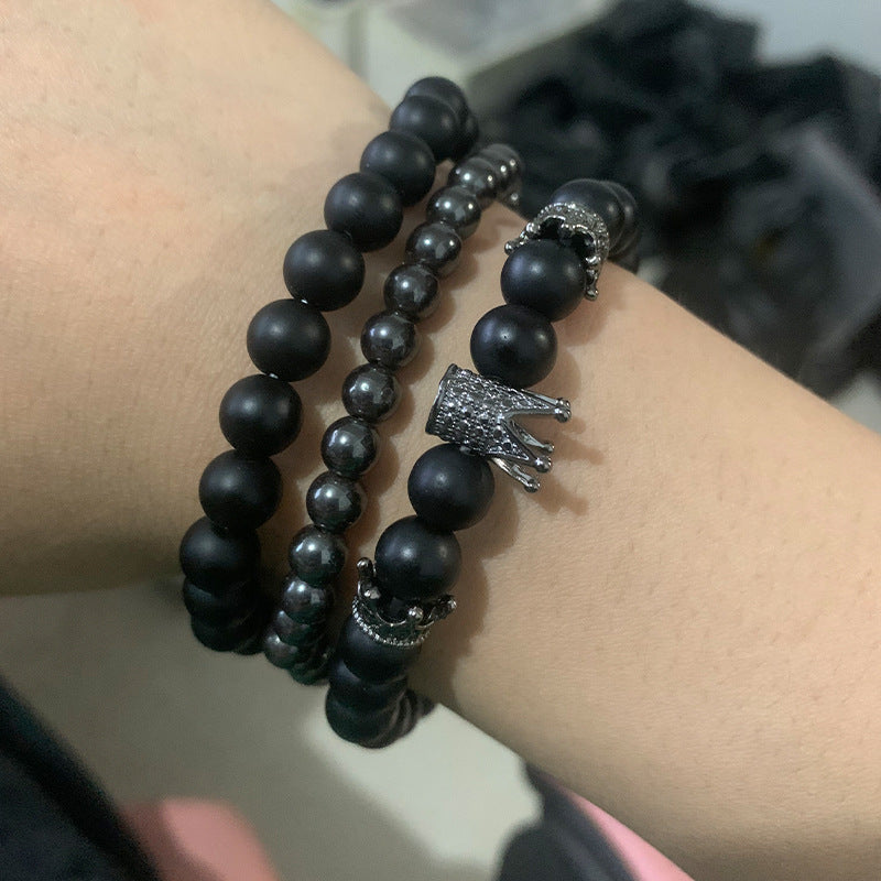 Fashion Geometric Stone Beaded Men's Bracelets - view 5