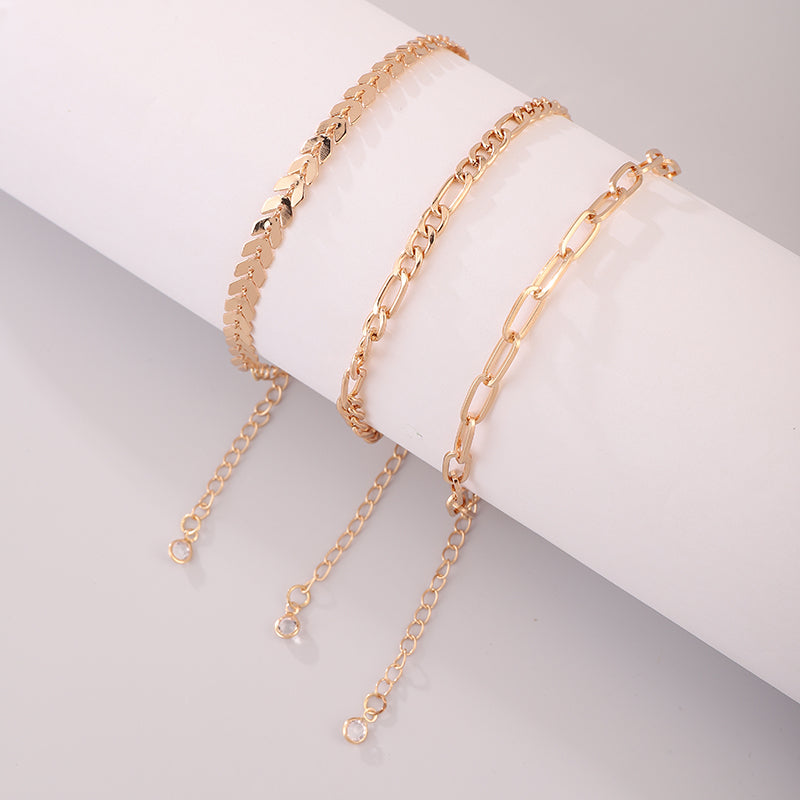 Casual Korean Style Geometric Copper Women's Anklet - view 5