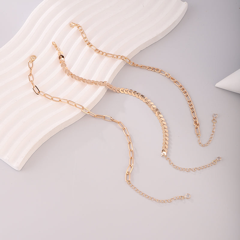 Casual Korean Style Geometric Copper Women's Anklet - view 3