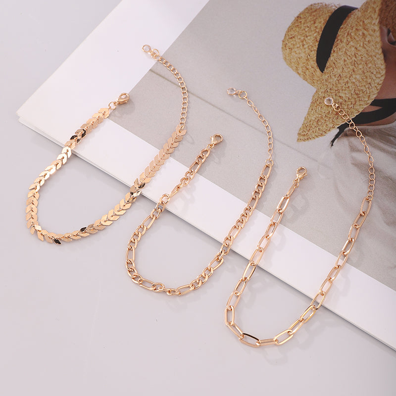 Casual Korean Style Geometric Copper Women's Anklet - view 4