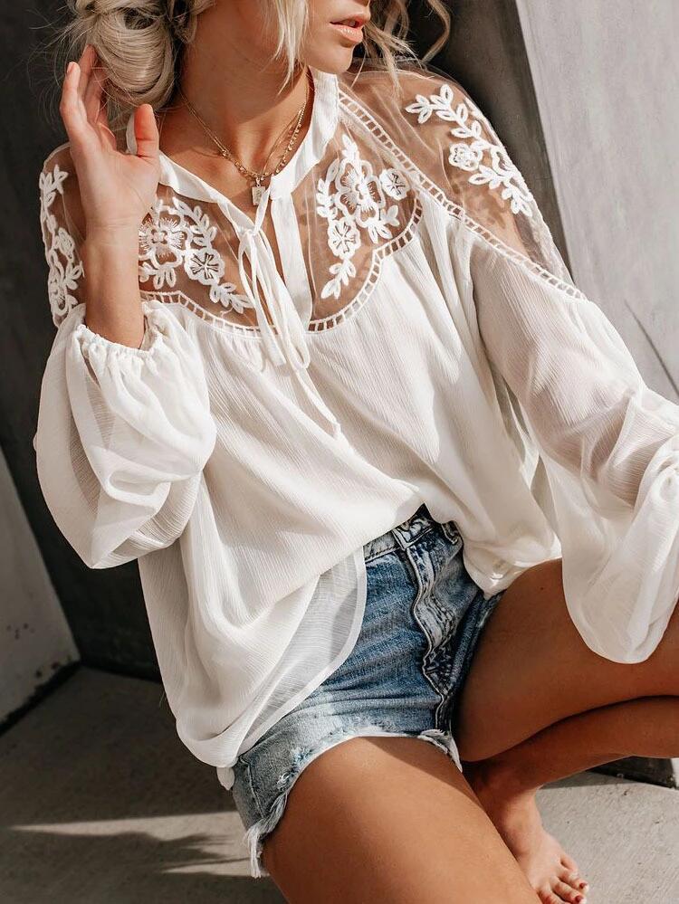 Wholesale Women'S Streetwear Solid Color Long Sleeve Blouses - view 3