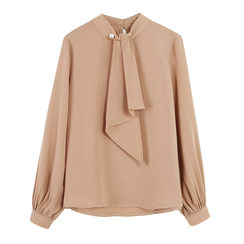 Wholesale Women's Elegant Solid Color Long Sleeve Blouses - view 4