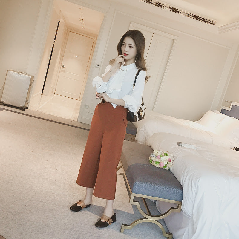 Wholesale Women's Elegant Solid Color Long Sleeve Blouses - view 5
