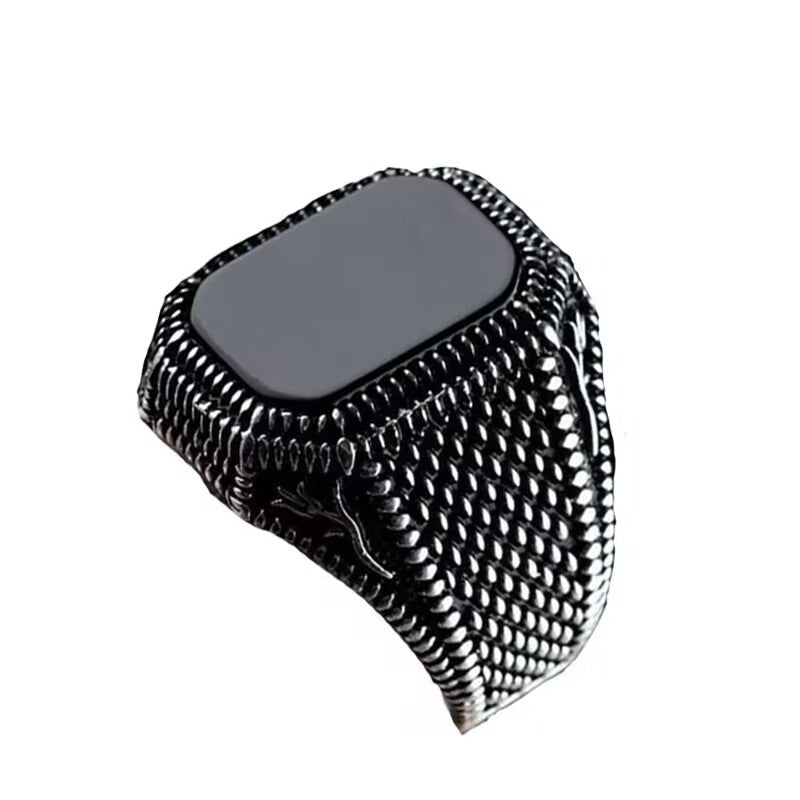 Retro Geometric Alloy Plating Men's Rings - view 3