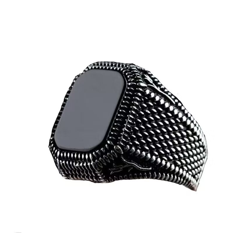 Retro Geometric Alloy Plating Men's Rings - view 4