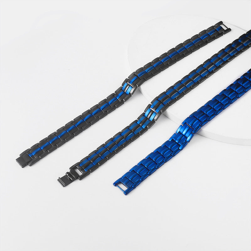Retro Round Titanium Steel Men's Bracelets - view 5