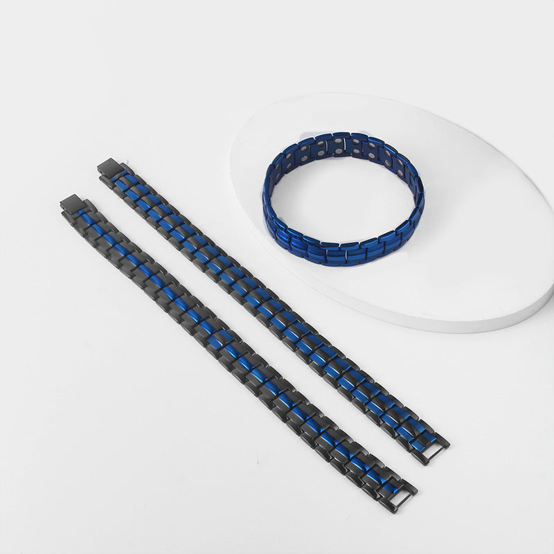 Retro Round Titanium Steel Men's Bracelets - view 3