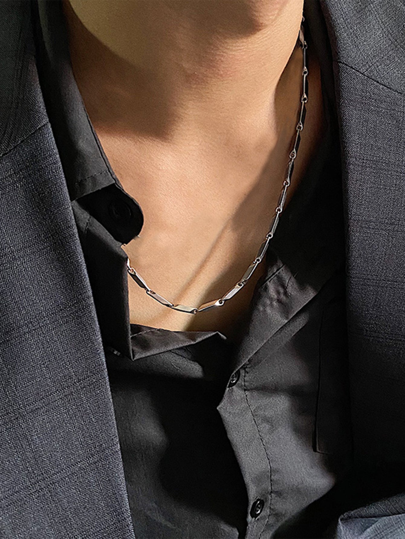 Hip-Hop Retro Solid Color Men'S Necklace - view 2
