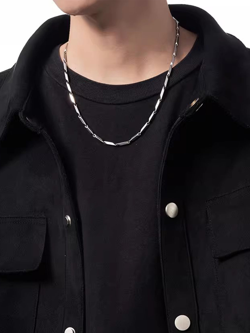 Hip-Hop Retro Solid Color Men'S Necklace - front view