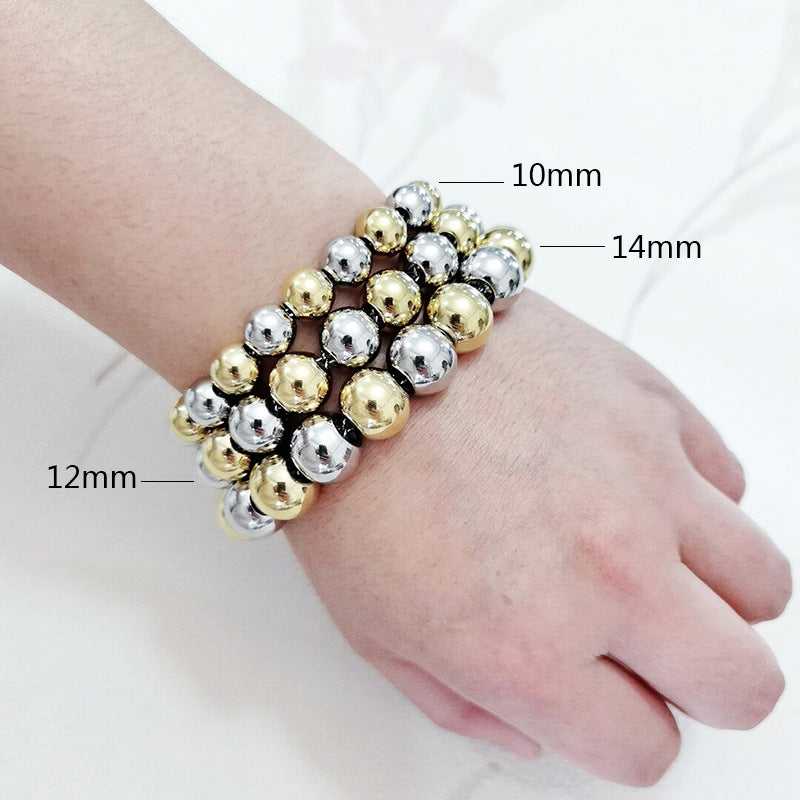 Retro Ball Stainless Steel Plating Men's Bracelets - view 3