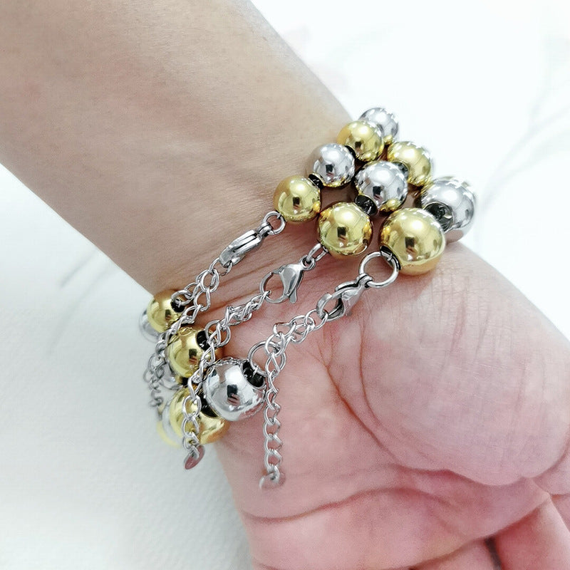 Retro Ball Stainless Steel Plating Men's Bracelets - view 5