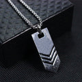Casual Geometric Stainless Steel Men's Necklace - front view