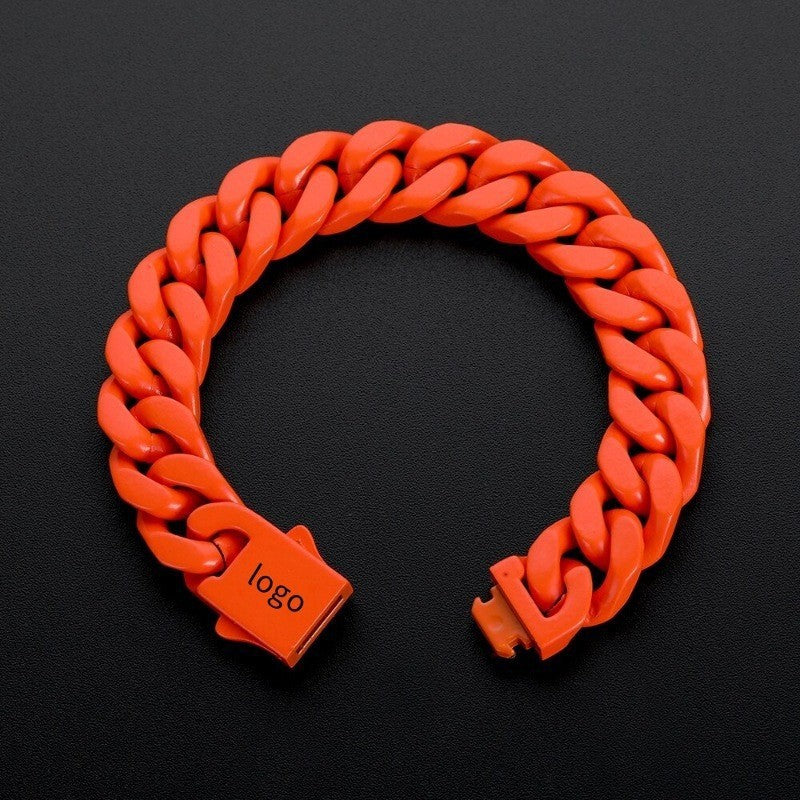 Streetwear Geometric Titanium Steel Stoving Varnish Men's Bracelets - view 3