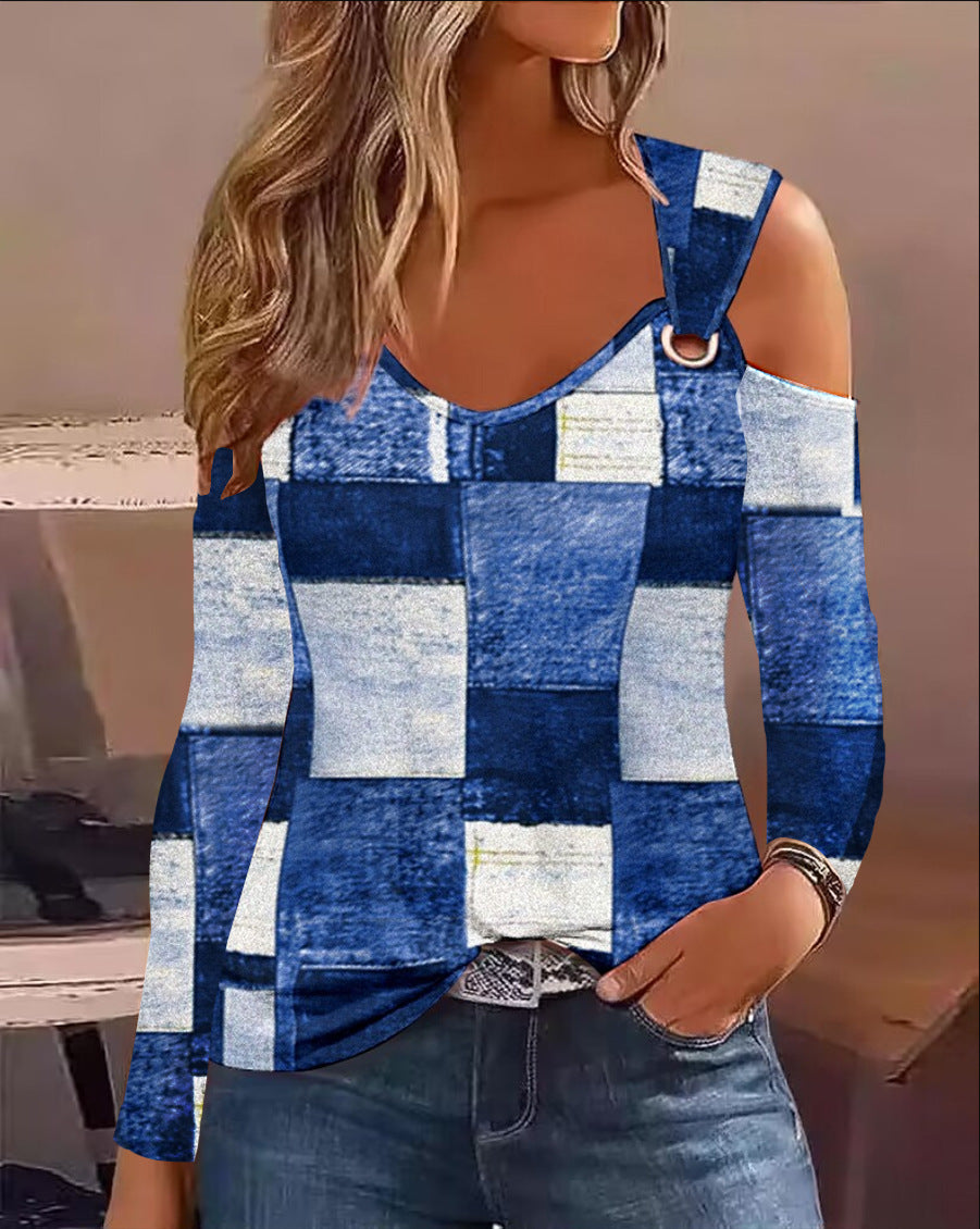 Wholesale Women's Casual Printing Long Sleeve Blouses - view 5