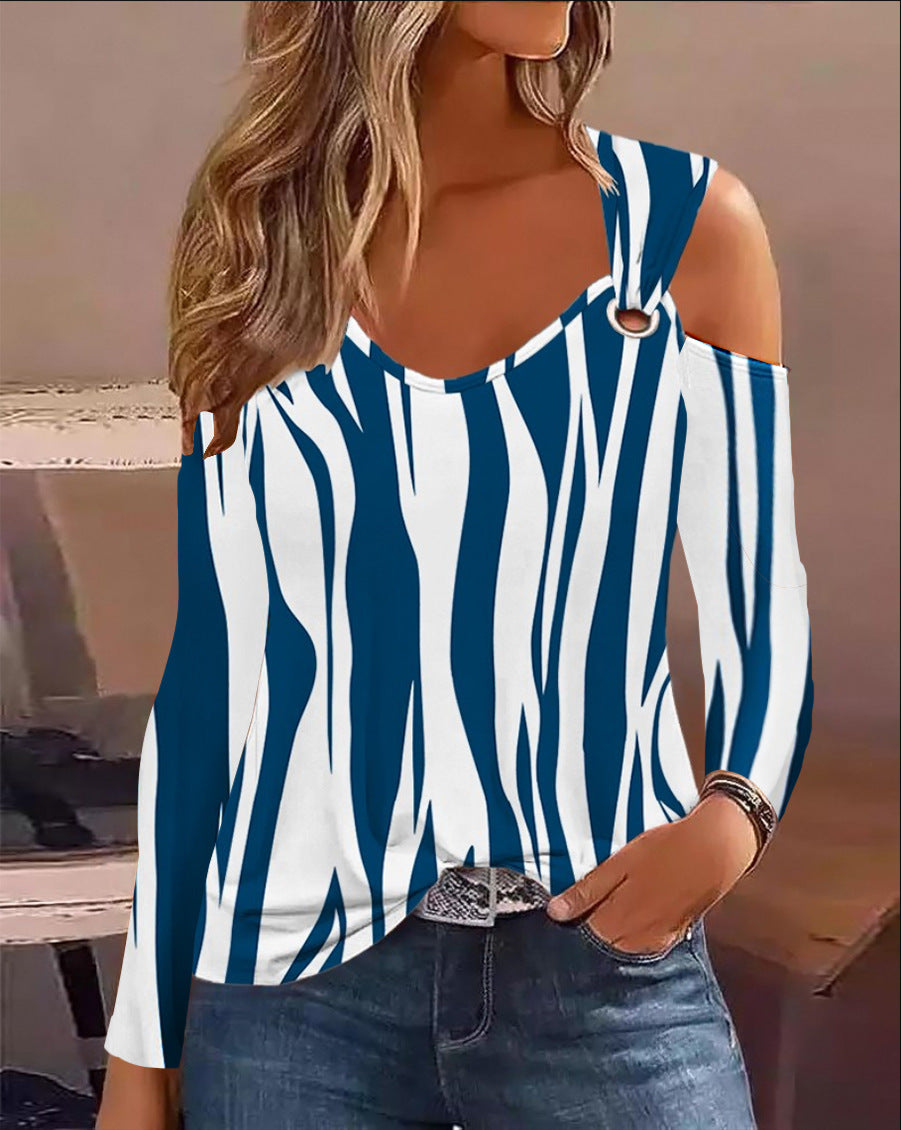 Wholesale Women's Casual Printing Long Sleeve Blouses - view 3
