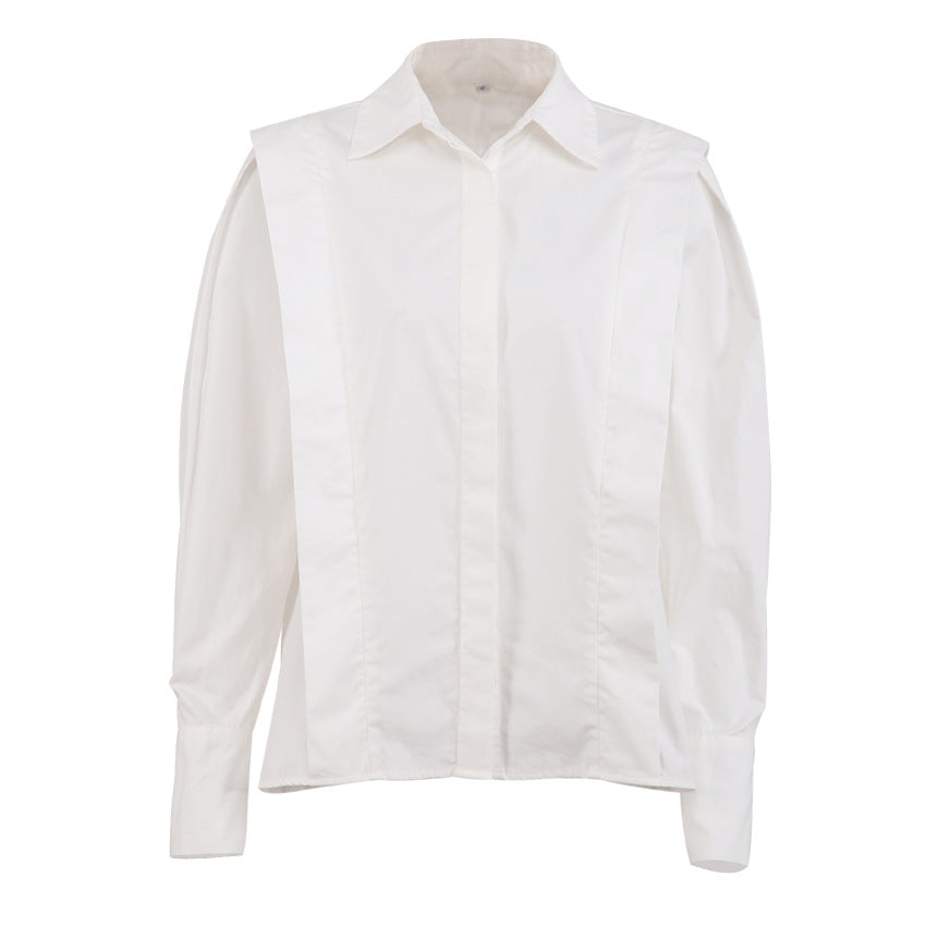 Wholesale Women's Casual Solid Color Long Sleeve Blouses - view 4
