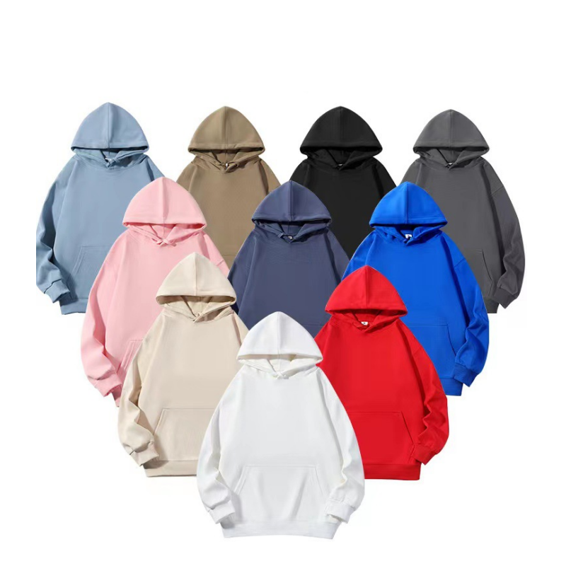 Men's Hoodie Long Sleeve Pocket Casual Simple Style Solid Color - front view