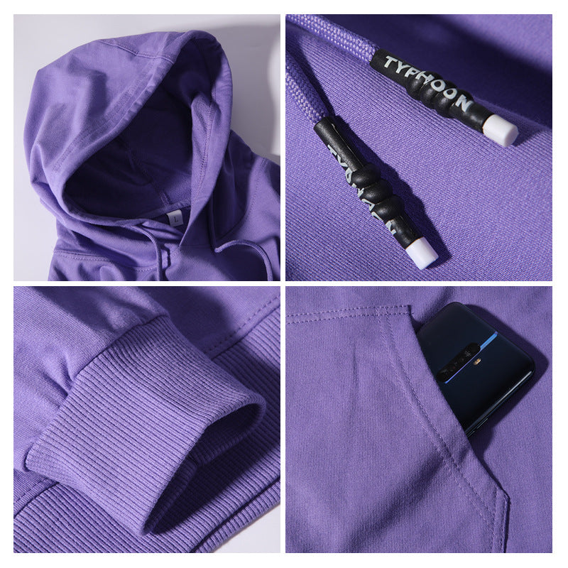 Women's Men's Hoodie Long Sleeve Unisex Hoodies Pocket Simple Style Solid Color - view 2