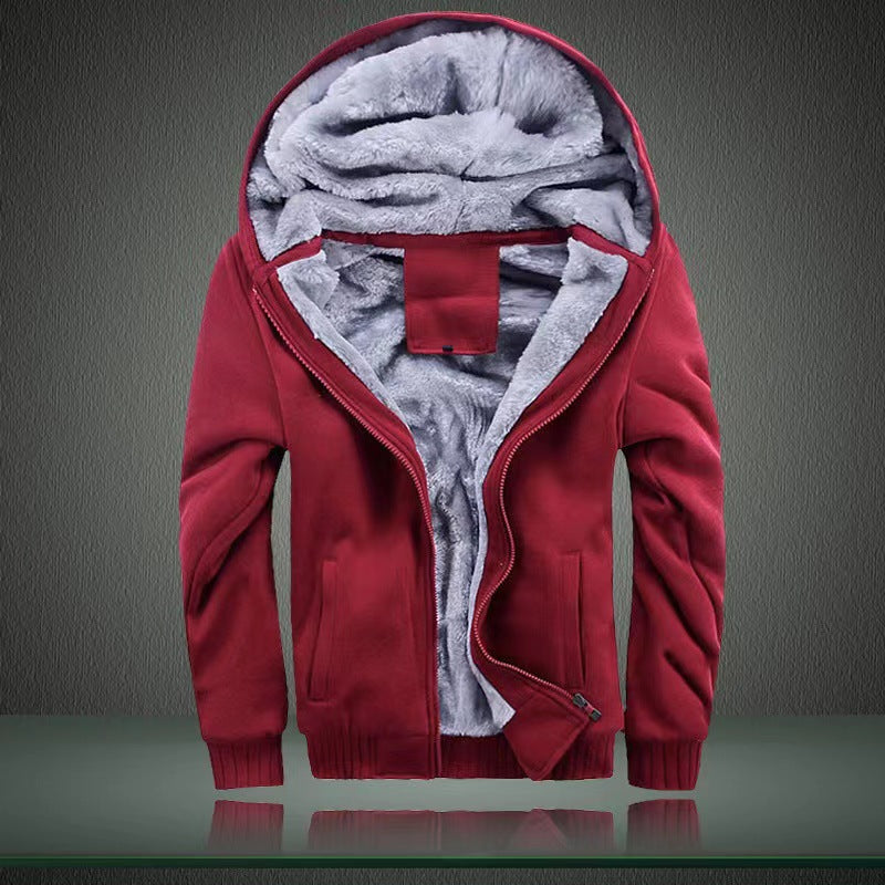Wholesale Men'S Casual Solid Color Long Sleeve Men's Hoodies - front view