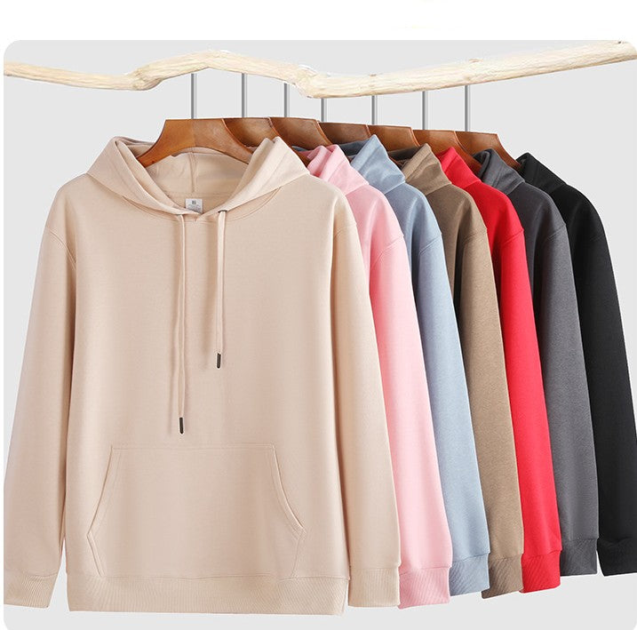 Women's Men's Hoodie Long Sleeve Unisex Hoodies Simple Style Solid Color - view 2