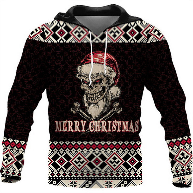Wholesale Men'S Hip-Hop Christmas Tree Long Sleeve 3D Print Men's Hoodies - view 5