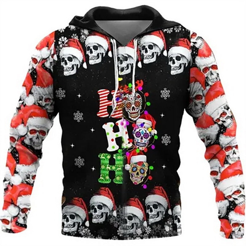 Wholesale Men'S Hip-Hop Christmas Tree Long Sleeve 3D Print Men's Hoodies - view 4