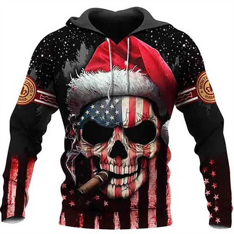 Wholesale Men'S Hip-Hop Christmas Tree Long Sleeve 3D Print Men's Hoodies - view 3