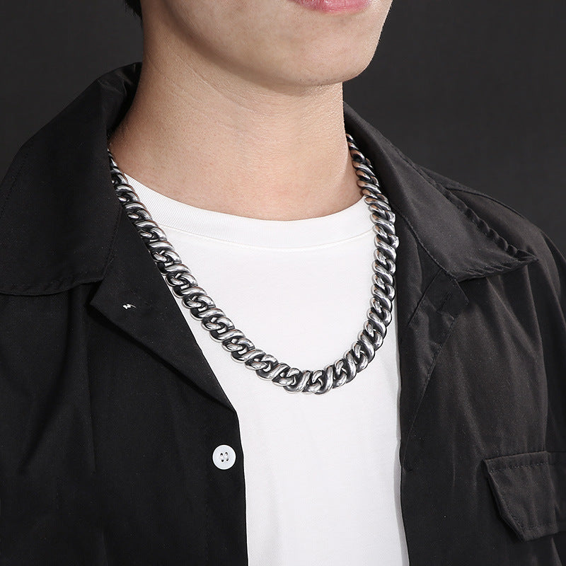 Basic Streetwear Geometric Titanium Steel Men's Necklace - view 2