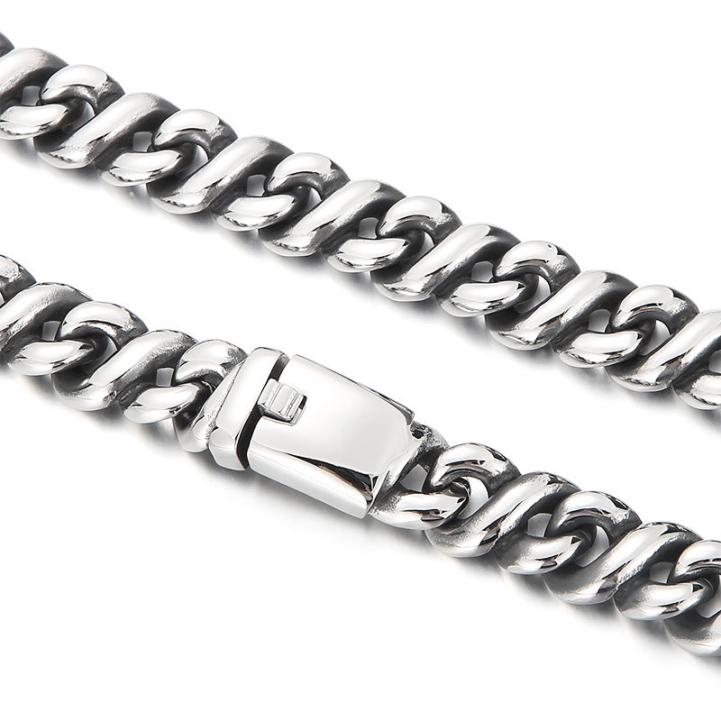 Basic Streetwear Geometric Titanium Steel Men's Necklace - view 4