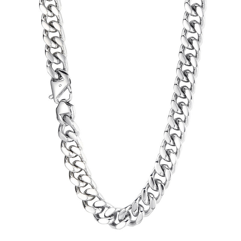 Simple Style Solid Color Stainless Steel Men's Necklace - view 2