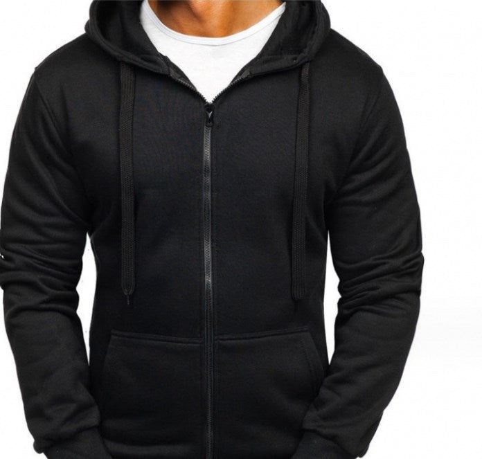 Men's Hoodies Long Sleeve Casual Solid Color - front view