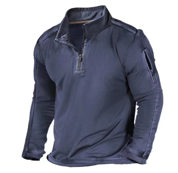 Men's Hoodies Long Sleeve Zipper Casual Simple Style Solid Color - view 3