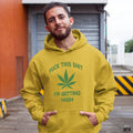 Wholesale Men's Casual Leaf Letter Long Sleeve Printing Men's Hoodies - front view