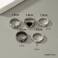 Basic Heart Shape Alloy Men's Rings - front view