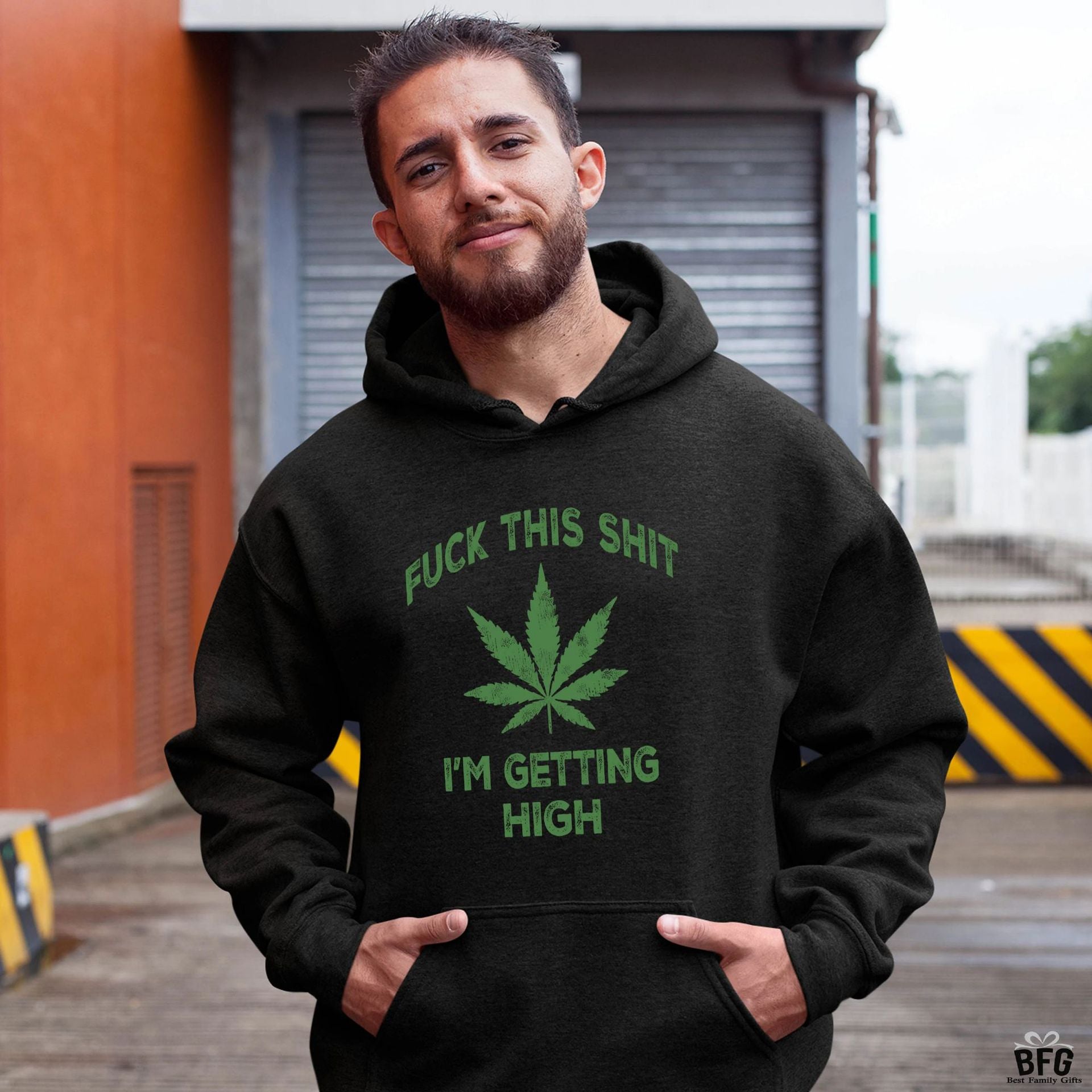 Wholesale Men's Casual Leaf Letter Long Sleeve Printing Men's Hoodies - view 2
