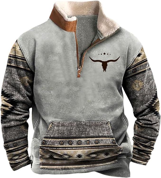 Wholesale Men's Vintage Style Printing Long Sleeve Printing Men's Hoodies - view 3