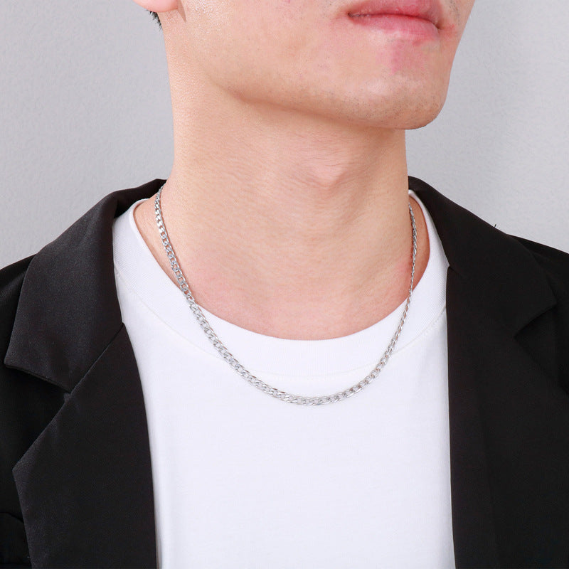 Casual Basic Streetwear Geometric Titanium Steel Men's Necklace - view 5