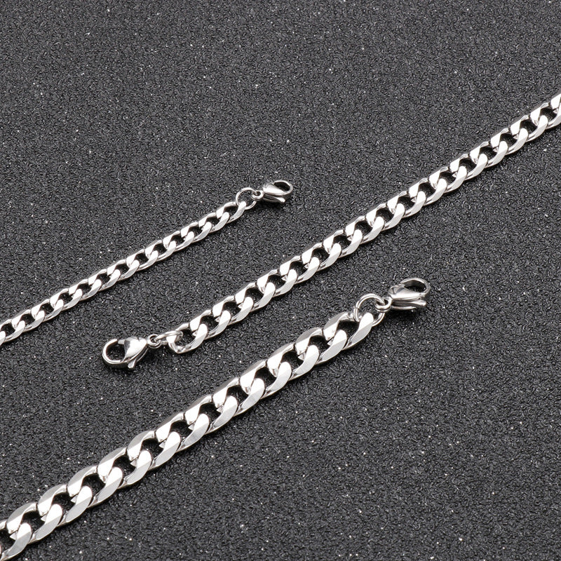 Casual Basic Streetwear Geometric Titanium Steel Men's Necklace - view 3