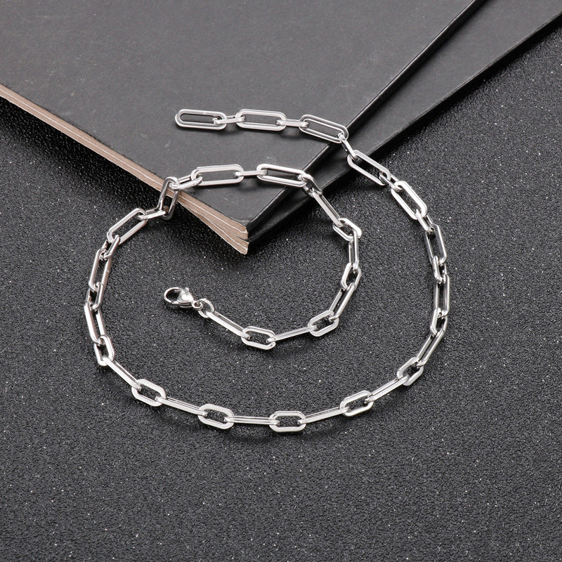Casual Streetwear Geometric Titanium Steel Men's Necklace - view 4