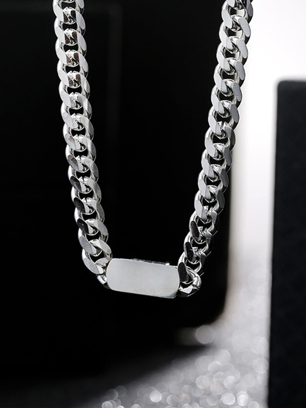 Simple Style Solid Color Stainless Steel Men's Necklace - view 6