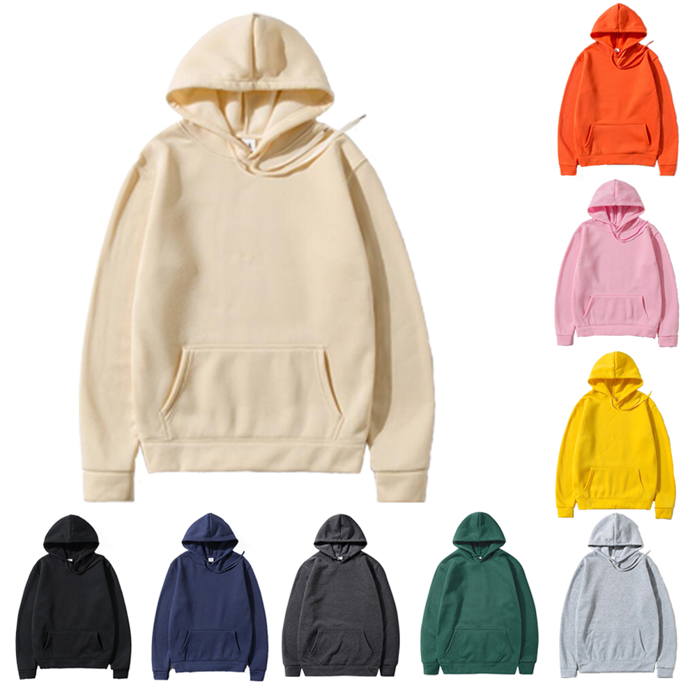 Men's Hoodie Long Sleeve Men's Hoodies Basic Solid Color - front view